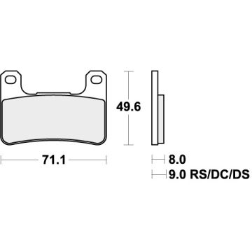 SBS 806DS-2 BRAKE PADS SINTER RACING