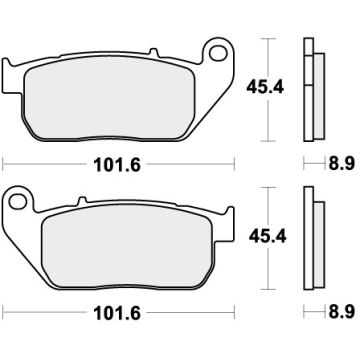 SBS 807HHF BRAKE PADS ORGANIC