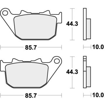 SBS 808HCT BRAKE PADS ORGANIC