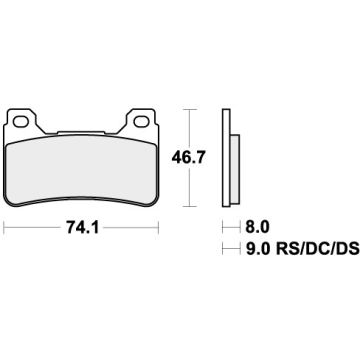 SBS 809DS-2 BRAKE PADS SINTER RACING