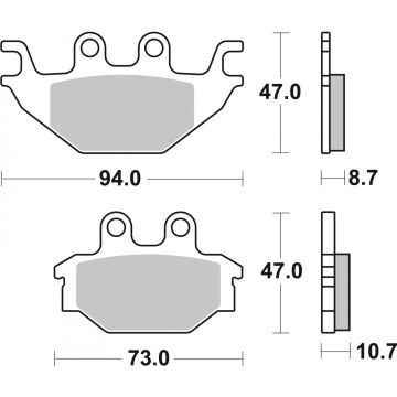 SBS 810CS BRAKE PAD CARBON OFFROAD