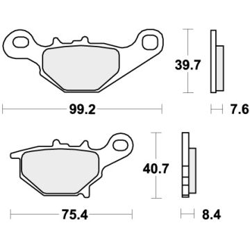 SBS 820RSI BRAKE PADS SINTER RACING