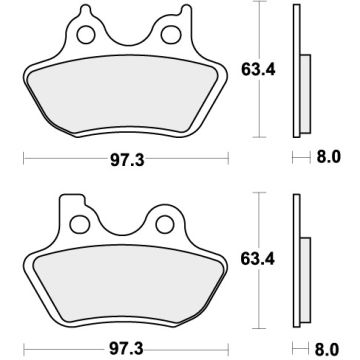 SBS 826H.CT BRAKE PADS ORGANIC