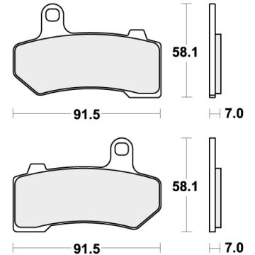 SBS 830HHF BRAKE PADS ORGANIC