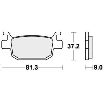 SBS 832HF BRAKE PADS ORGANIC