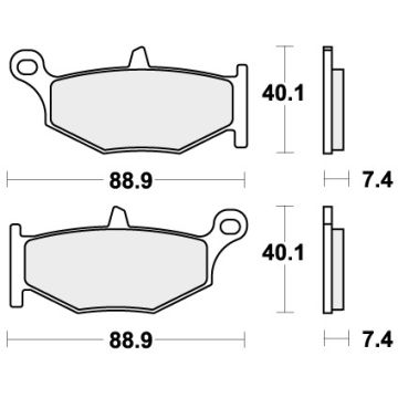 SBS 833RQ BRAKE PADS ORGANIC RACING