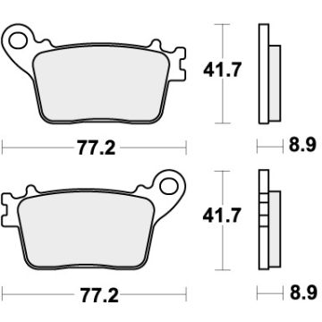 SBS 834RQ BRAKE PADS ORGANIC RACING