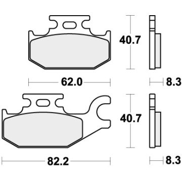 SBS 835RSI BRAKE PADS SINTER RACING