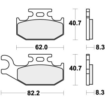 SBS 836RSI BRAKE PADS SINTER RACING