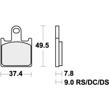 SBS 838DC BRAKE PADS ORGANIC RACING