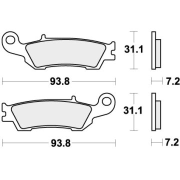 SBS 840RSI BRAKE PADS SINTER RACING