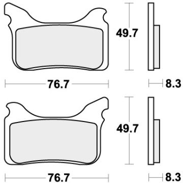 SBS 842RST BRAKE PADS SINTER SPORT