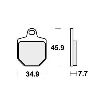 SBS 843DC BRAKE PADS ORGANIC RACING