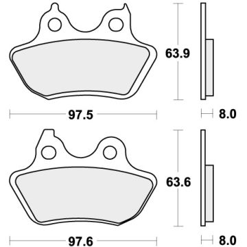 SBS 846H.HF BRAKE PADS ORGANIC