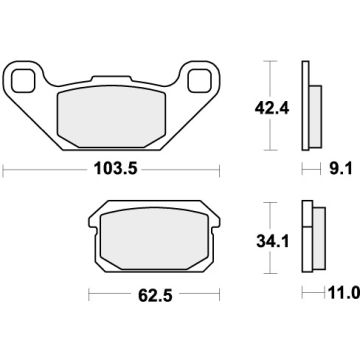 SBS 848HF BRAKE PADS ORGANIC