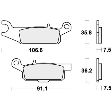 SBS 849RSI BRAKE PADS SINTER RACING