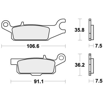 SBS 850RSI BRAKE PADS SINTER RACING