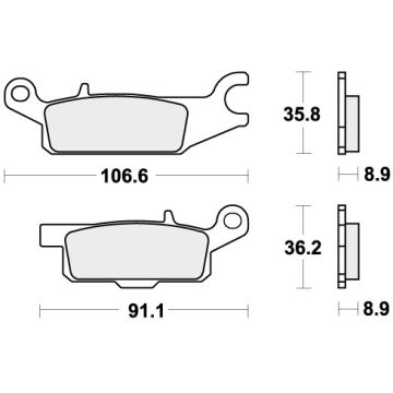 SBS 852RSI BRAKE PADS SINTER RACING