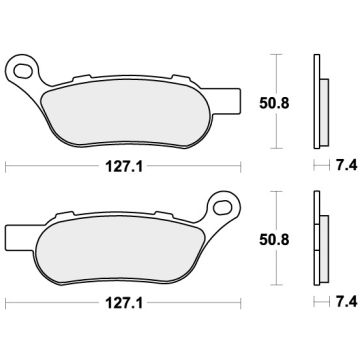 SBS 854H.CT BRAKE PADS ORGANIC