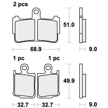 SBS 869HS BRAKE PADS SINTER