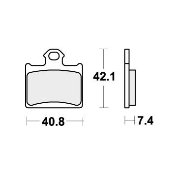 SBS 872CS BRAKE PADS ORGANIC