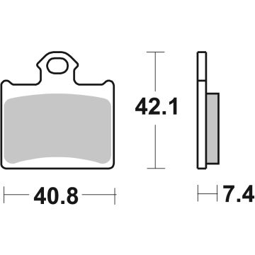 SBS 872RQ BRAKE PADS ORGANIC RACING