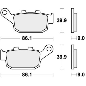 SBS 881HF BRAKE PADS ORGANIC