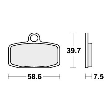 SBS 885CS BRAKE PADS ORGANIC