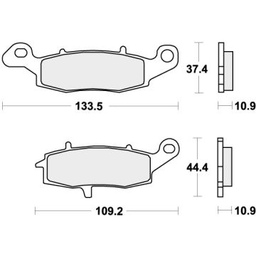 SBS 886HF BRAKE PADS ORGANIC