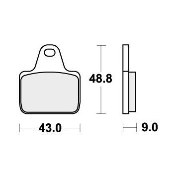 SBS 887DC BRAKE PADS ORGANIC RACING