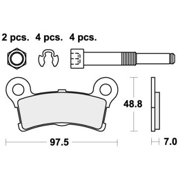 SBS 904H.LS BRAKE PADS SINTER