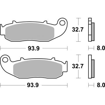 SBS 926HF BRAKE PADS ORGANIC