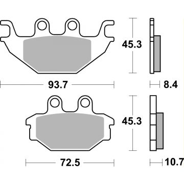 SBS 930H.CT BRAKE PADS ORGANIC