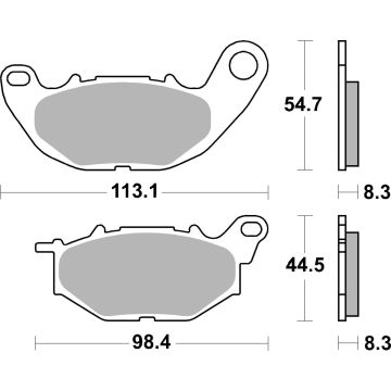 SBS 931DS-2 BRAKE PADS SINTER RACING