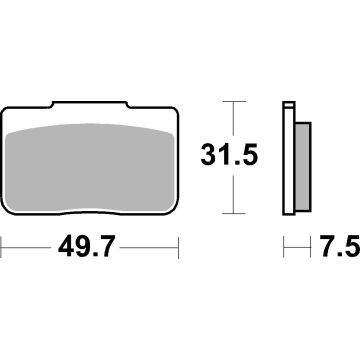 SBS 942RQ BRAKE PADS ORGANIC RACING
