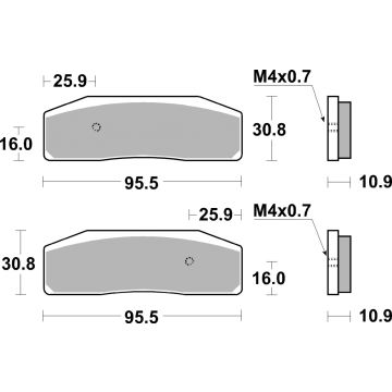 SBS 950DS-1 BRAKE PADS SINTER RACING