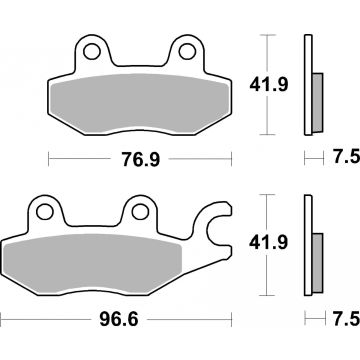 SBS 955DS-1 BRAKE PADS SINTER RACING