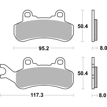 SBS 956SI BRAKE PADS SINTER