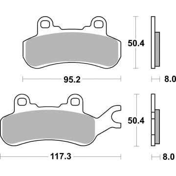 SBS 957RSI BRAKE PADS SINTER RACING