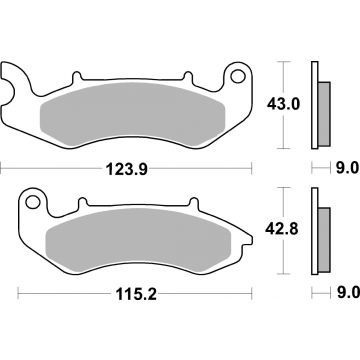 SBS 961HF BRAKE PADS ORGANIC