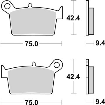 SBS 998HF BRAKE PADS ORGANIC
