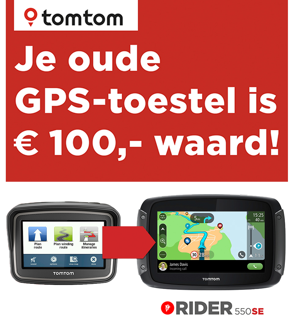 TomTom Rider 550SE met €100,- retour!